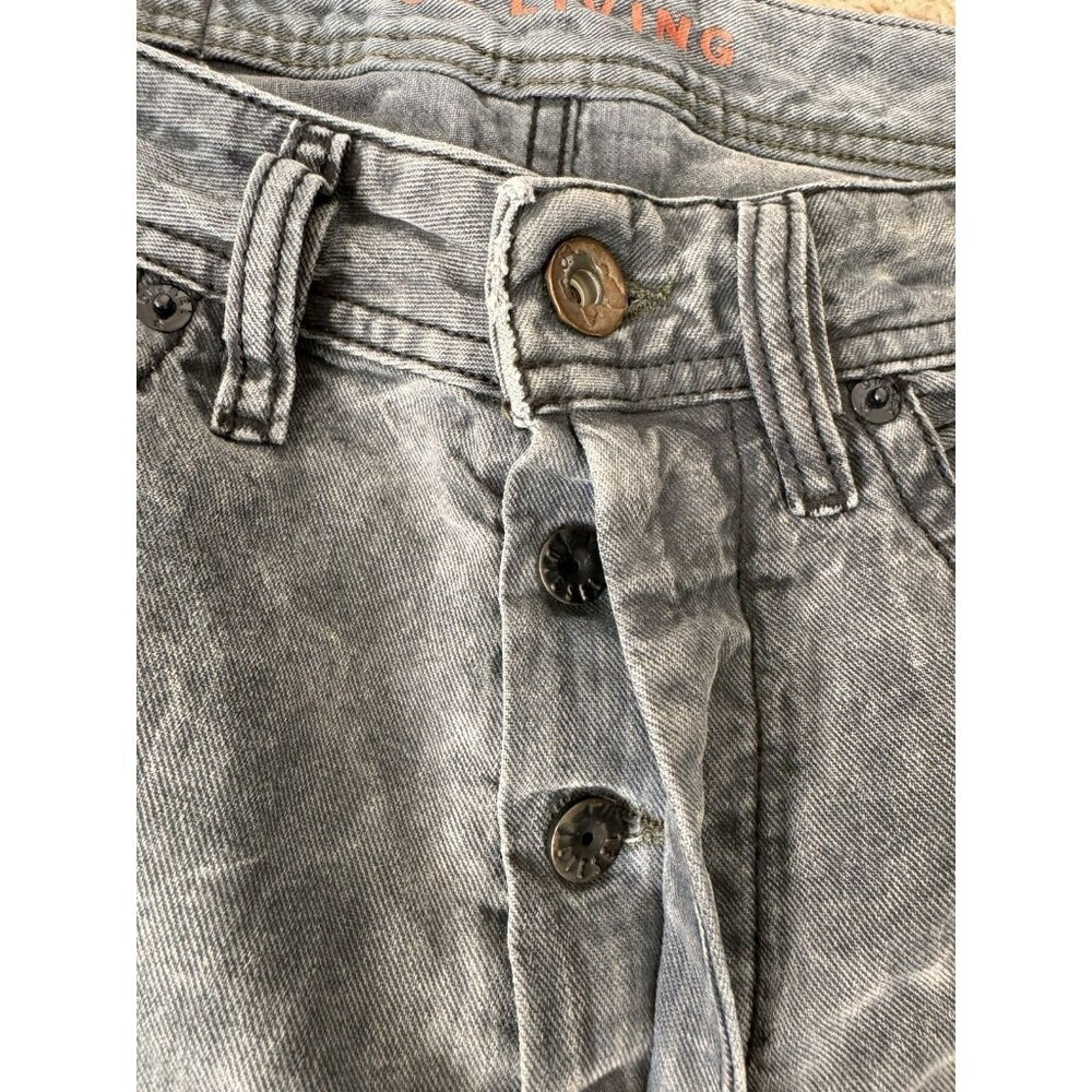 Diesel Jeans Mens 30 Black Denim Braddom Regular Slim Carrot Dark Wash - Picture 6 of 9